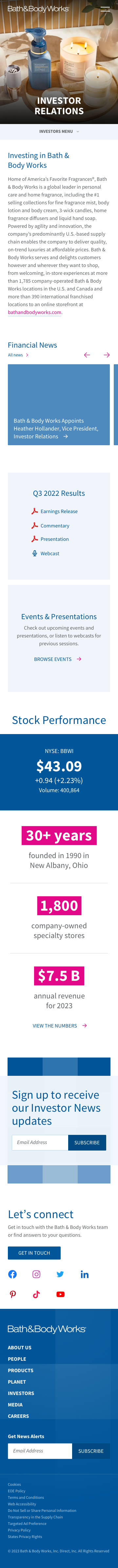 Investor Relations, mobile