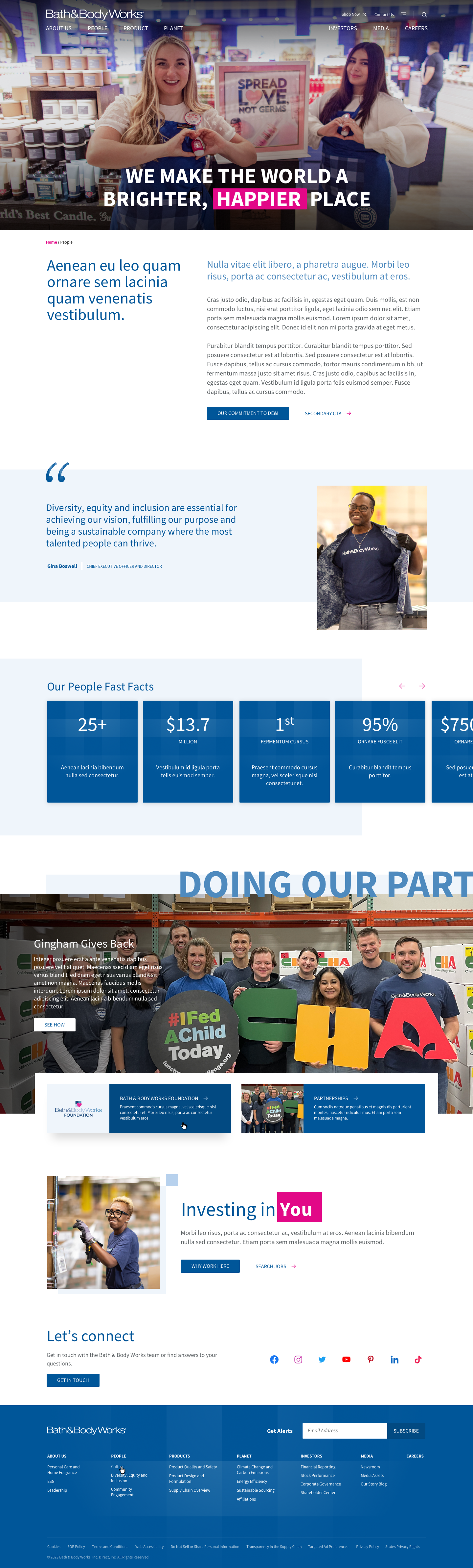 People landing page