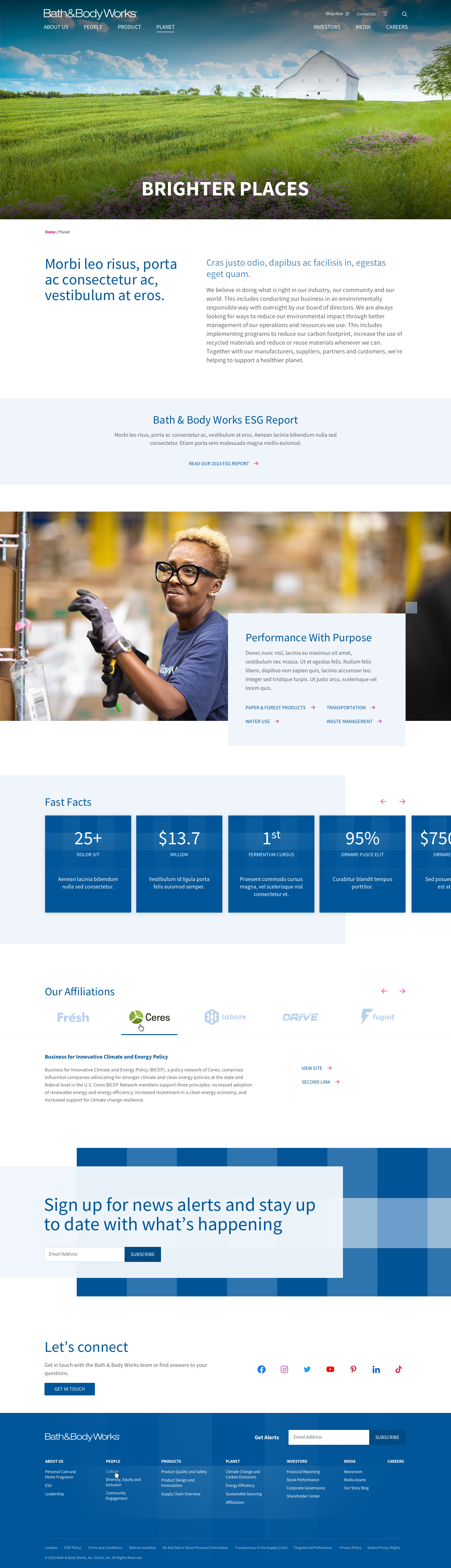 Planet landing page