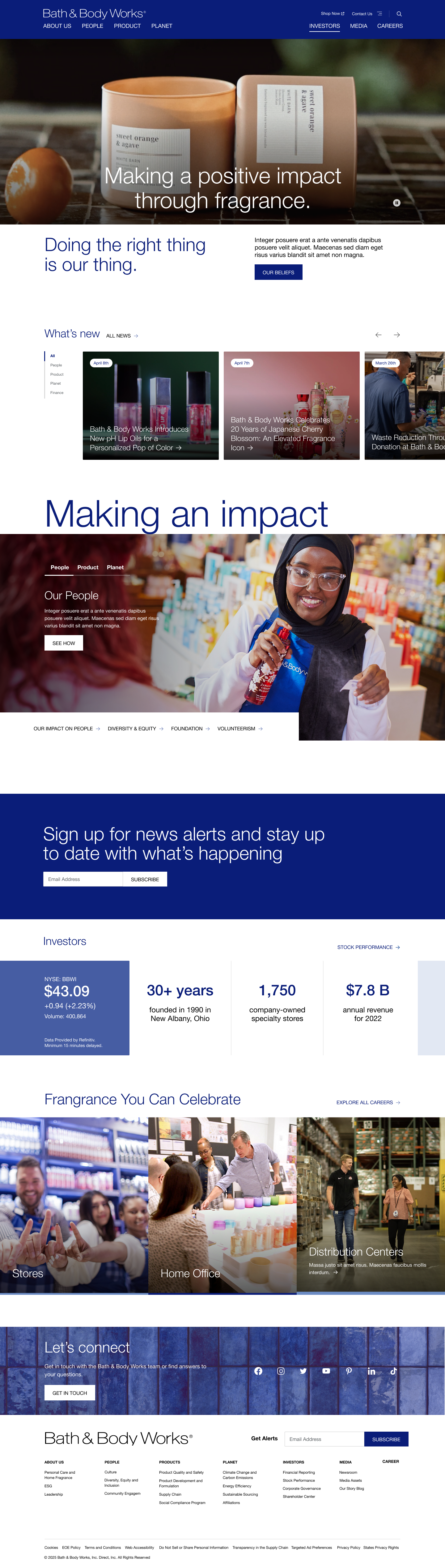 bbwinc.com home page, 2026 brand reskin in Figma