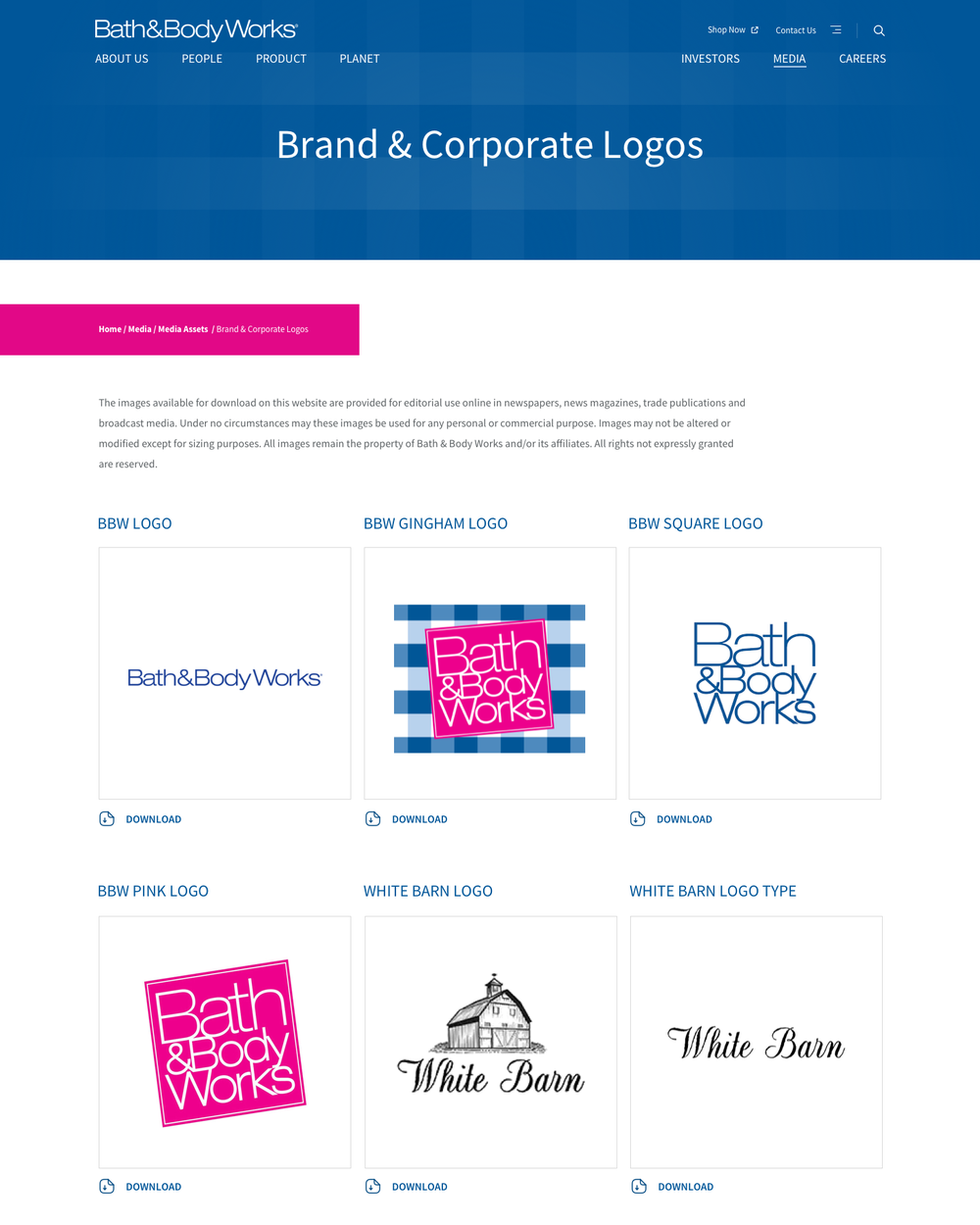 Media Assets: brand and corporate logos