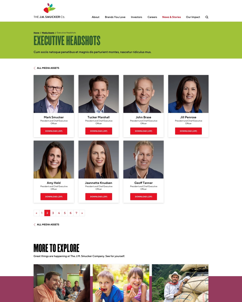 Media Assets: executive headshots, 2021