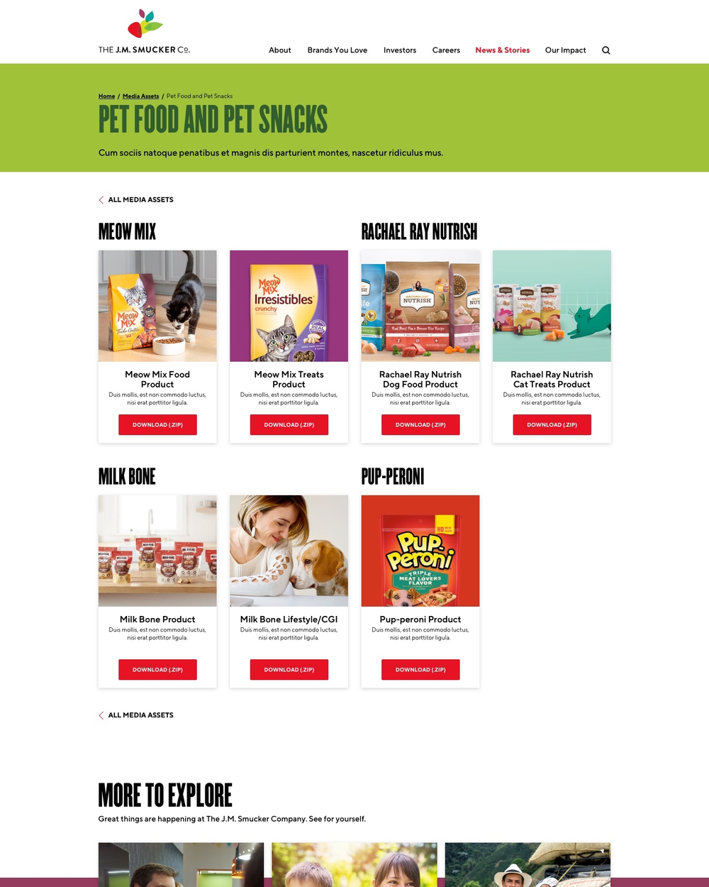 Media Assets: pet food portfolio, 2021